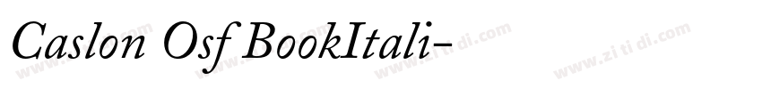 Caslon Osf BookItali字体转换
